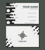 flat abstract business card template vector