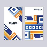 colorful abstract shape banner design vector