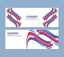 colorful abstract wave banner design vector