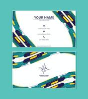 Colorful abstract business card design vector