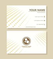 Orange dot abstract business card template vector