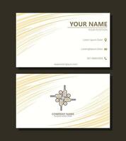 modern business card design with abstract lines vector