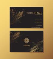 Fancy dot abstract business card design vector