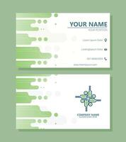 green abstract business card template vector