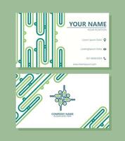 green abstract business card template vector