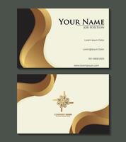 Fancy abstract business card design vector