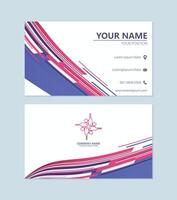 Colorful abstract business card design vector