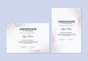 certificate of achievement template with dot abstract vector