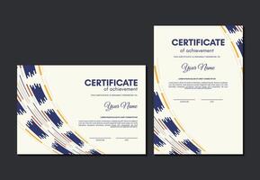 Colorful certificate of achievement template with wave abstract vector