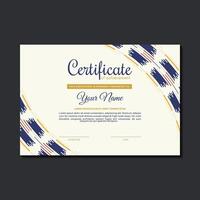 Colorful certificate of achievement template with wave abstract vector