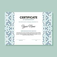 Colorful certificate of achievement template with wave abstract vector