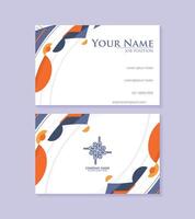 Colorful abstract business card design vector