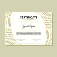 Orange certificate of achievement template with wave abstract vector