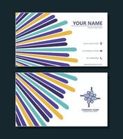 Colorful abstract business card design vector