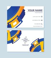 Colorful abstract business card design vector
