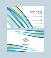 Colorful abstract business card design vector