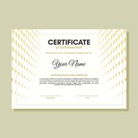 Orange certificate of achievement template with wave abstract vector