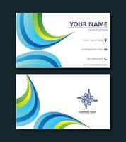 Colorful abstract business card design vector