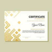 Orange certificate of achievement template with shape abstract vector