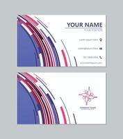 Colorful abstract business card design vector