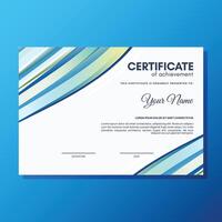 Colorful certificate of achievement template with abstract vector
