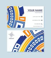 Colorful abstract business card design vector