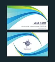 Colorful abstract business card design vector