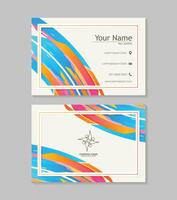 Colorful abstract business card design vector