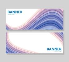 colorful abstract wave banner design vector