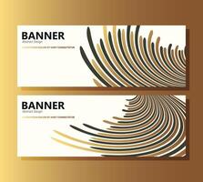 Luxury black abstract wave banner design vector