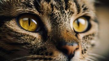 close up of a cat's eyes photo