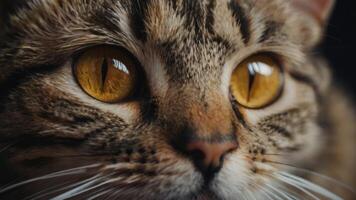 close up of a cat's eyes photo