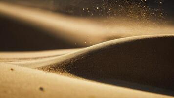 a close up of a sand dune of the desert photo