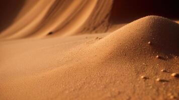 a close up of a sand dune of the desert photo