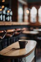 defocused coffee shop interior photo