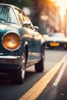 classic car on the street photo