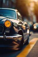 classic car on the street photo