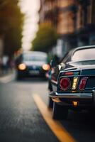 classic car on the street photo