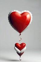 heart shaped balloon on a white background photo