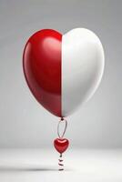 heart shaped balloon on a white background photo