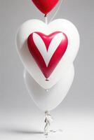 heart shaped balloon on a white background photo