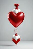 heart shaped balloon on a white background photo