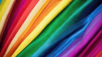 a close up of a rainbow colored fabric photo