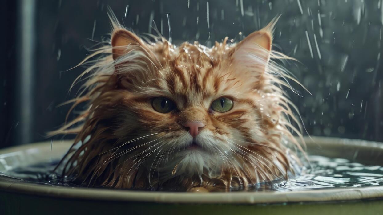 Wet Cat Stock Photos, Images and Backgrounds for Free Download