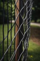 AI generated a close up of a chain link fence photo