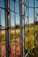 AI generated a close up of a chain link fence photo