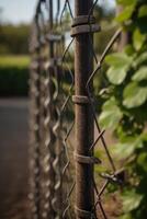 AI generated a close up of a chain link fence photo