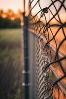 AI generated a close up of a chain link fence photo