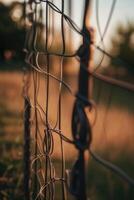 AI generated a close up of a chain link fence photo