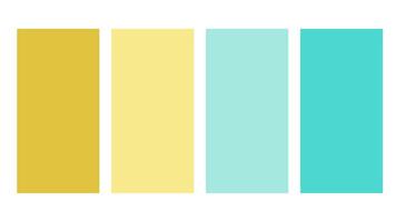 Yellow and blue color palette. Set of bright color palette combination in rgb hex. Color palette for ui ux design. Abstract illustration for your graphic design, banner, poster or landing page vector